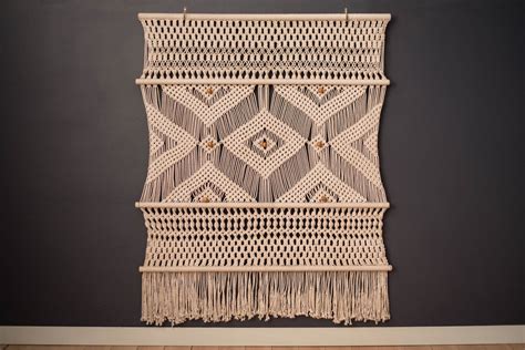 macrame wall hanging vintage|More.